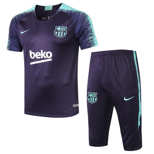 Entrenamiento Barcelona Conjunto Completo 2018/19 Azul Verde